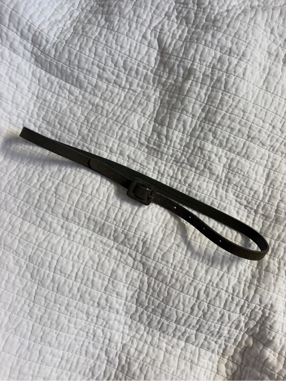 Madewell Olive Suede Skinny Women's Belt. Size XS
